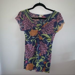 Colorful floral blouse